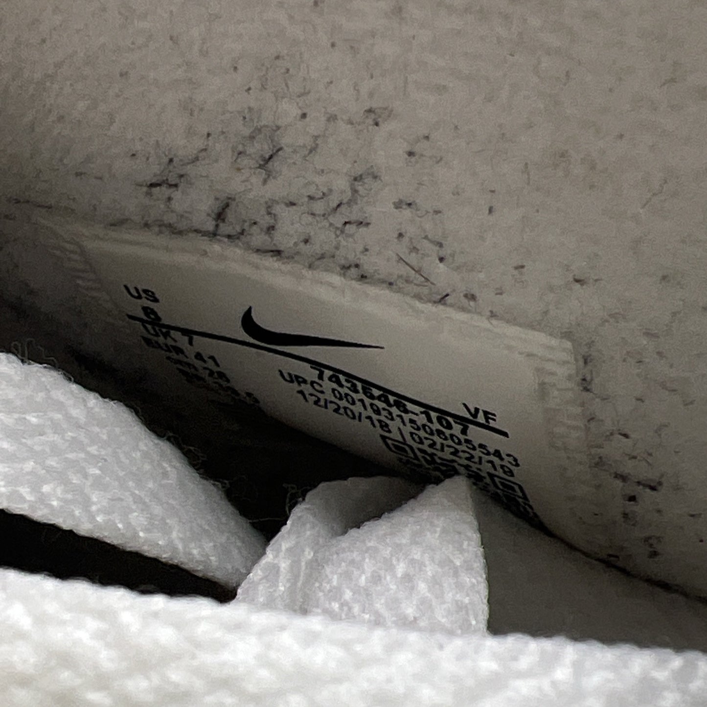 Size 8 - Nike Air Force 1 QS High Sheed Triple White (743546-107)