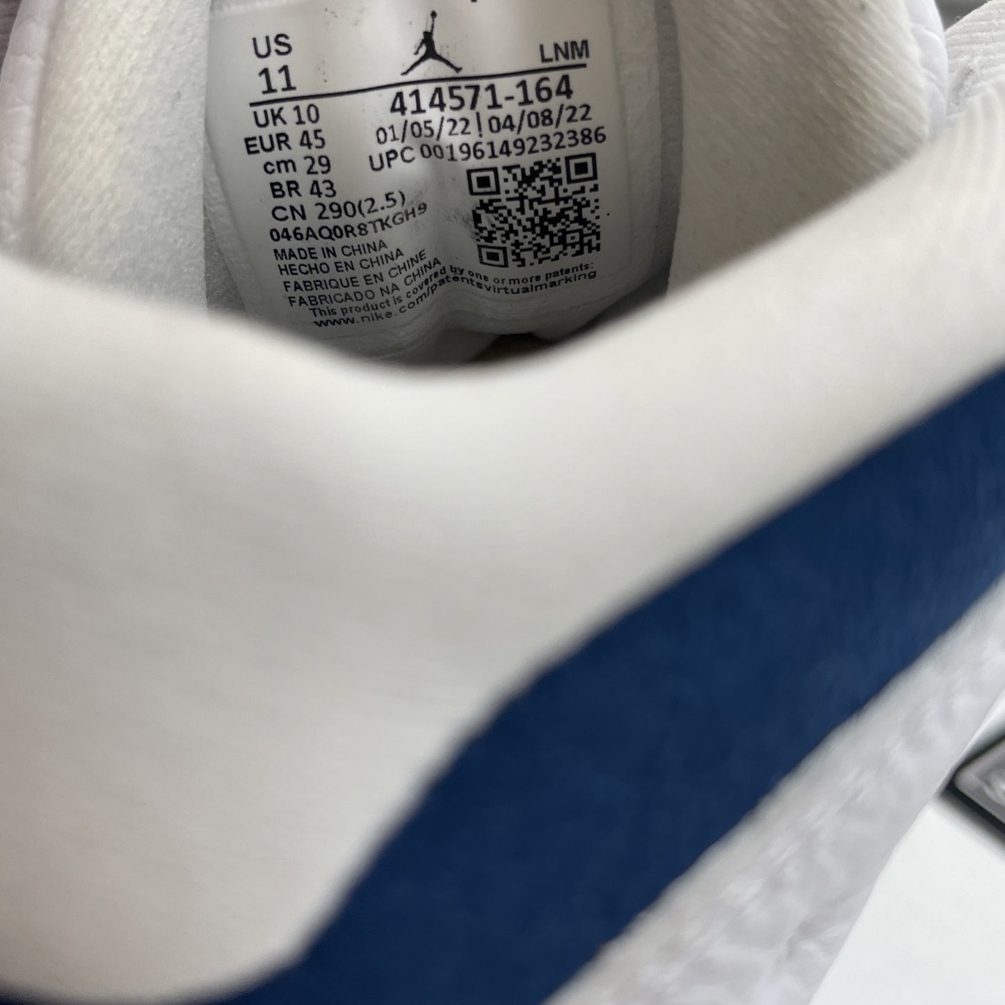 Size 11 - Jordan 13 Retro Mid French Blue Grey White Suede Leather (414571-164)