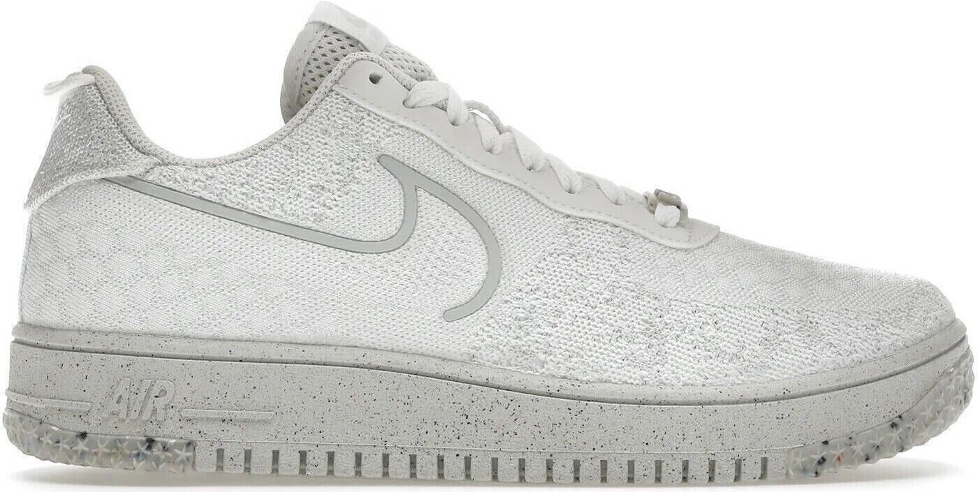 Size 9.5 - Nike Air Force 1 Crater Flyknit Next Nature Triple White (DM0590-100)