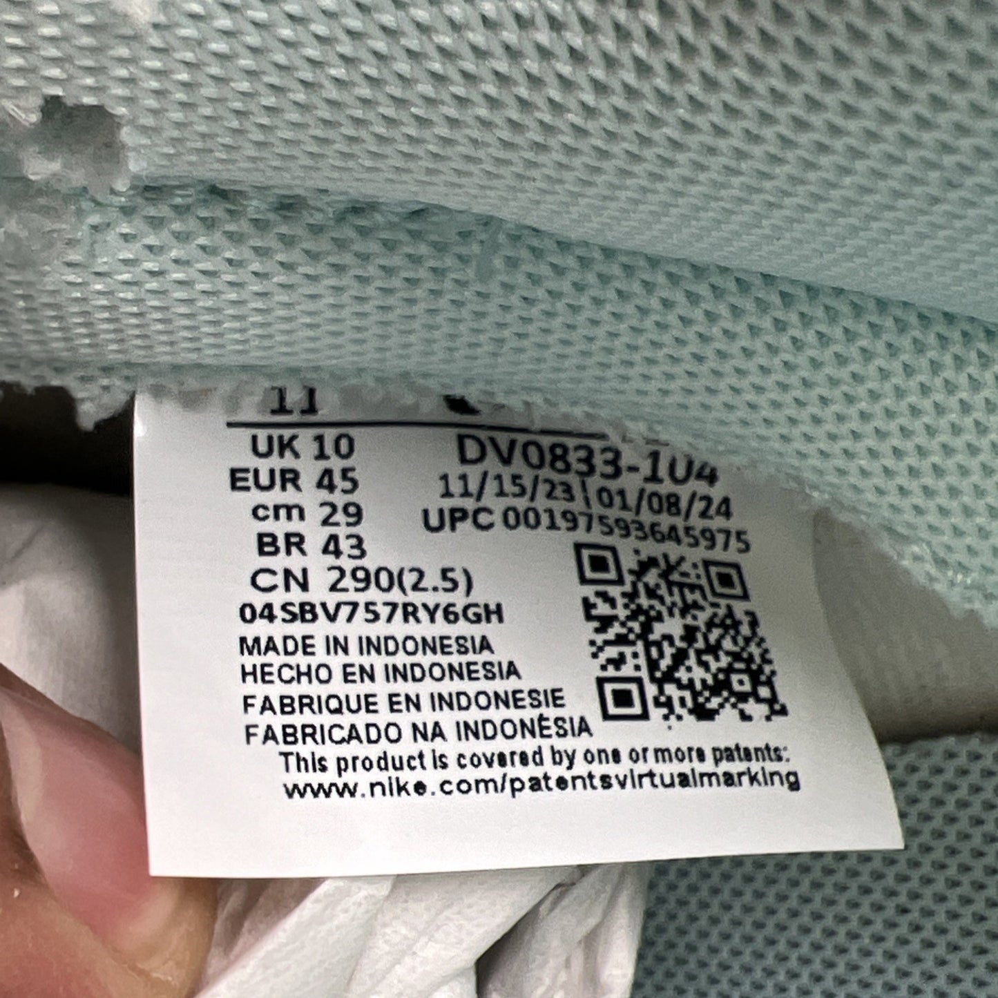 Size 11 - Nike Dunk Low Glacier Blue (DV0833-104)