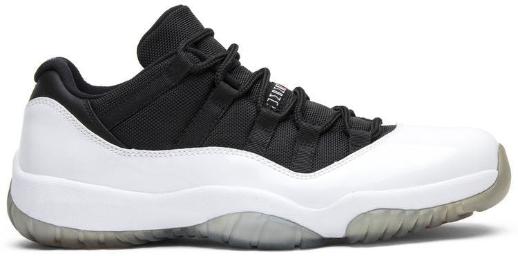 Size 9.5 - Air Jordan 11 Retro Low Tuxedo White Black Leather (528895-110)
