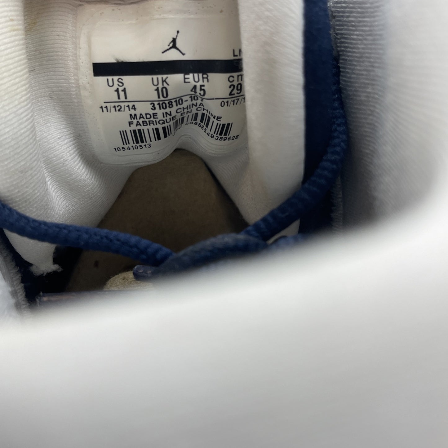 Size 11 - Air Jordan 13 Low Hornets White Blue Suede Leather (310810-107)