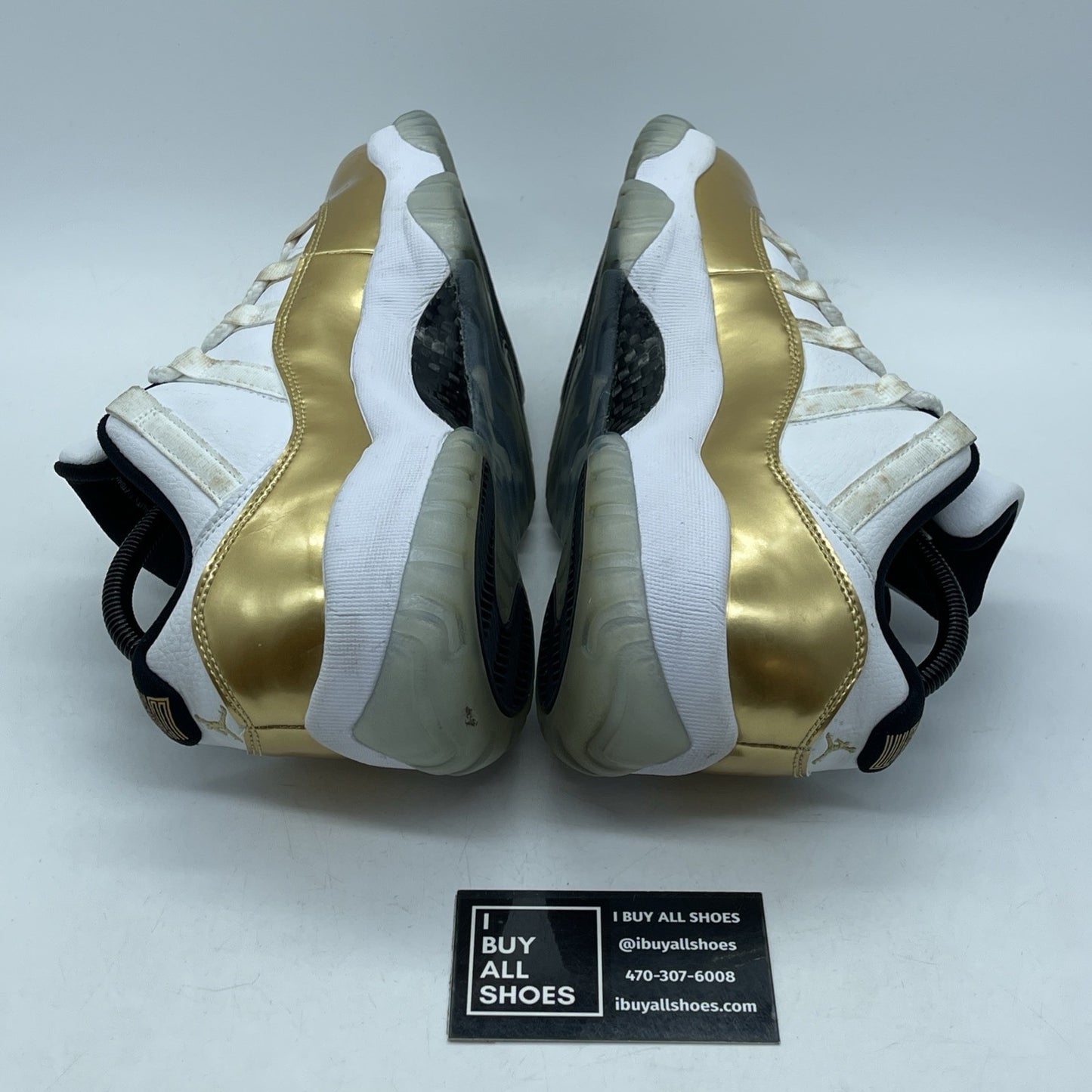 Size 9.5 - Air Jordan 11 Retro Low Closing Ceremony Gold White (528895-103)
