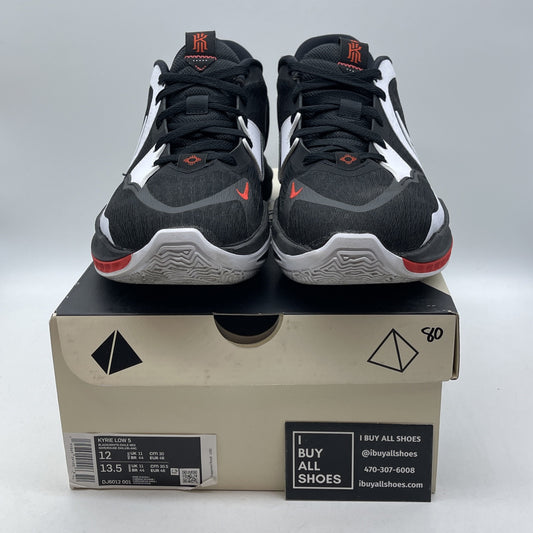Size 12 - Nike Kyrie 5 Low Bred Black White Red Suede Leather (DJ6012-001)