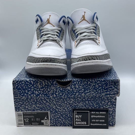Size 12 - Jordan 3 Retro Mid Washington Wizards Blue White Grey (CT8532-148)