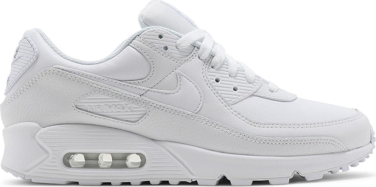 Size 13 - Nike Air Max 90 LTR Triple White Leather (CZ5594-100)