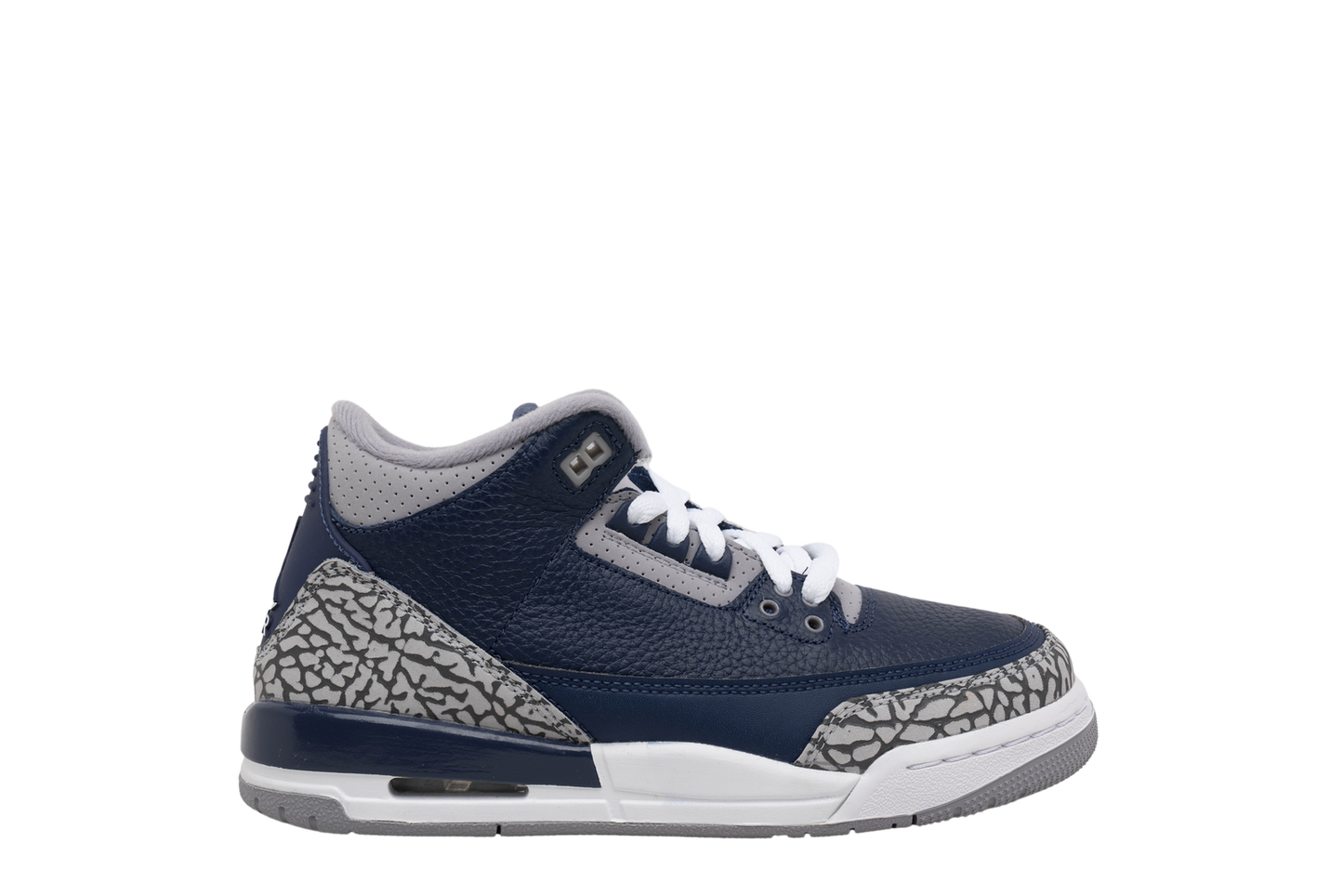 Size 4Y (GS) - Jordan 3 Retro Mid Georgetown Blue Grey Leather (398614-401)