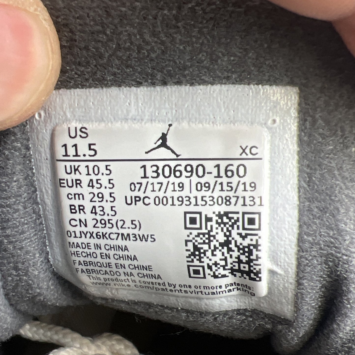 Size 11.5 - Air Jordan 12 Retro Dark Grey (130690-160)
