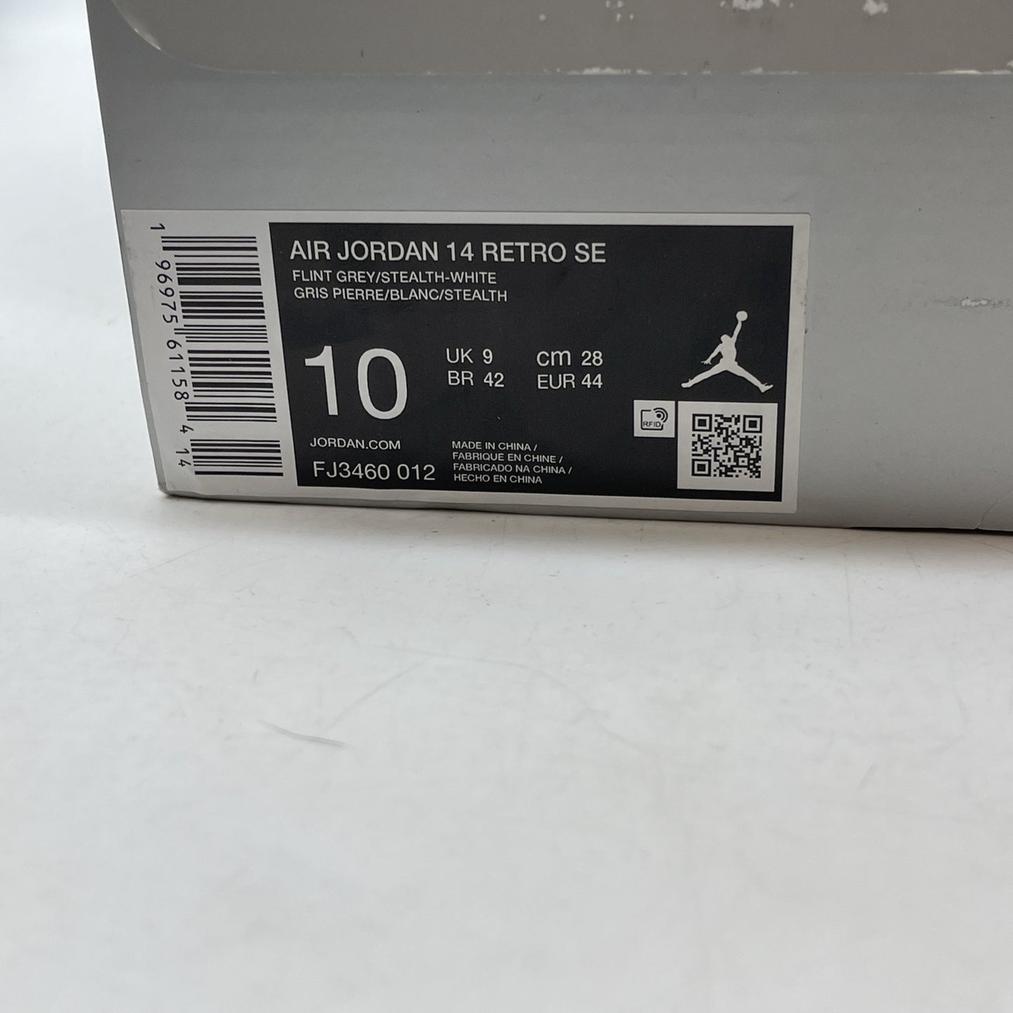 Size 10 -Air Jordan 14 Retro SE Mens Sz 13 Flight Grey Stealth White(FJ3460-012)