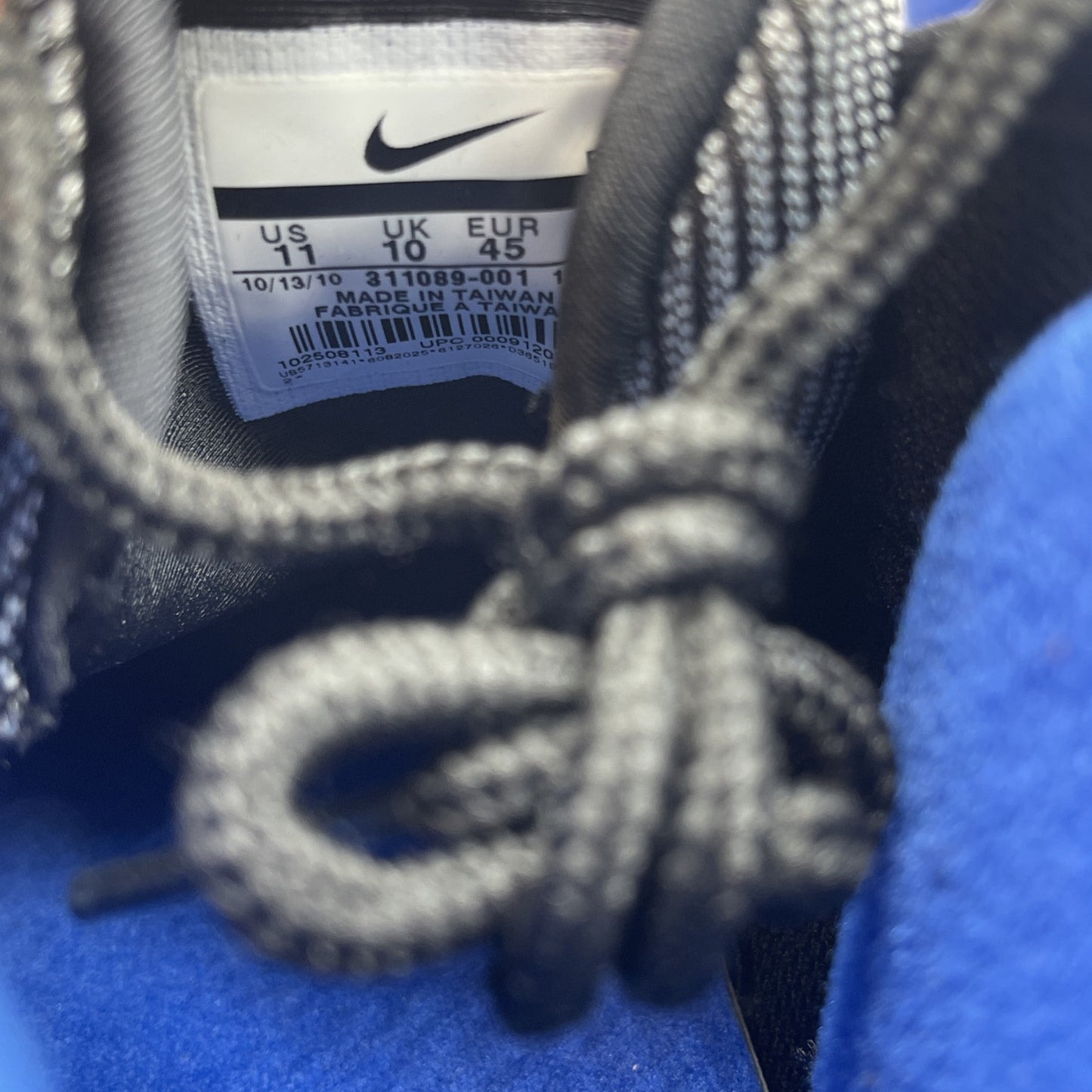 Size 11 - Nike Air Max Penny 1 2011 Orlando Black Blue Grey Suede (311089-001)