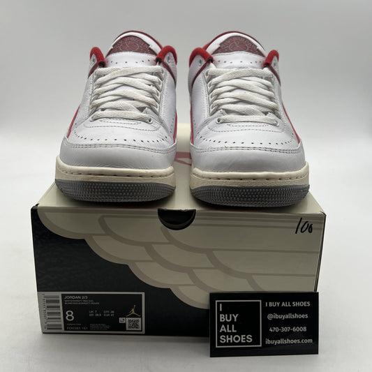 Size 8 - Air Jordan 2/3 White Varsity Red (FD0383-161)