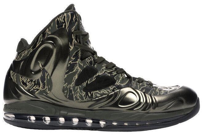 Size 13 - Nike Air Max Hyperposite Tiger Camo Green Black Leather (524862-300)