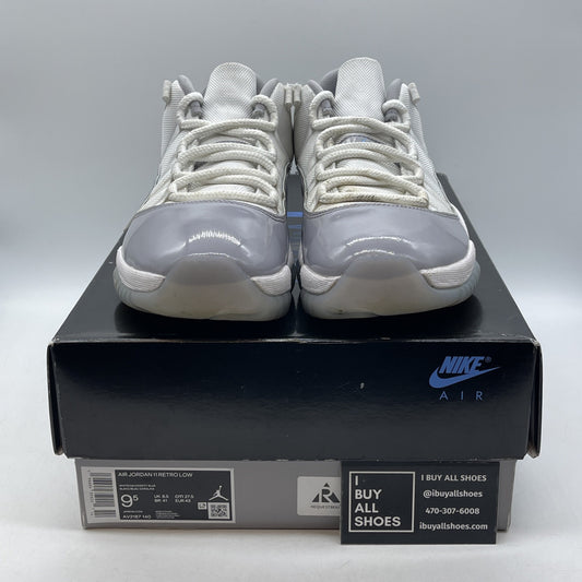 Size 9.5 - Air Jordan 11 Retro Low Cement Grey white Suede Leather (AV2187-140)