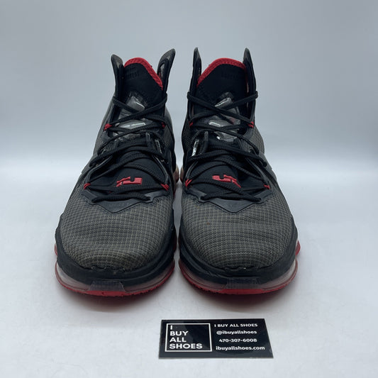Size 12.5 - Nike LeBron 19 Bred Black Suede Leather (CZ0203-001)
