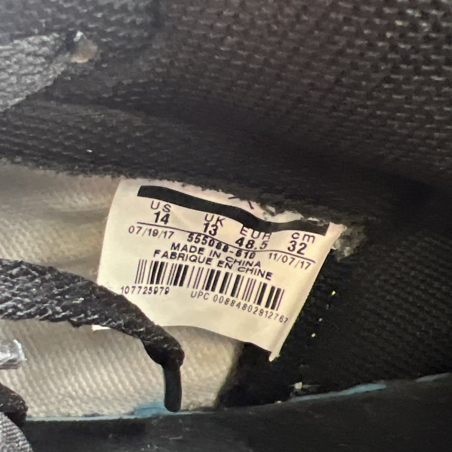 Size 14 - Air Jordan 1 Retro OG High Bred Toe (555088-610)