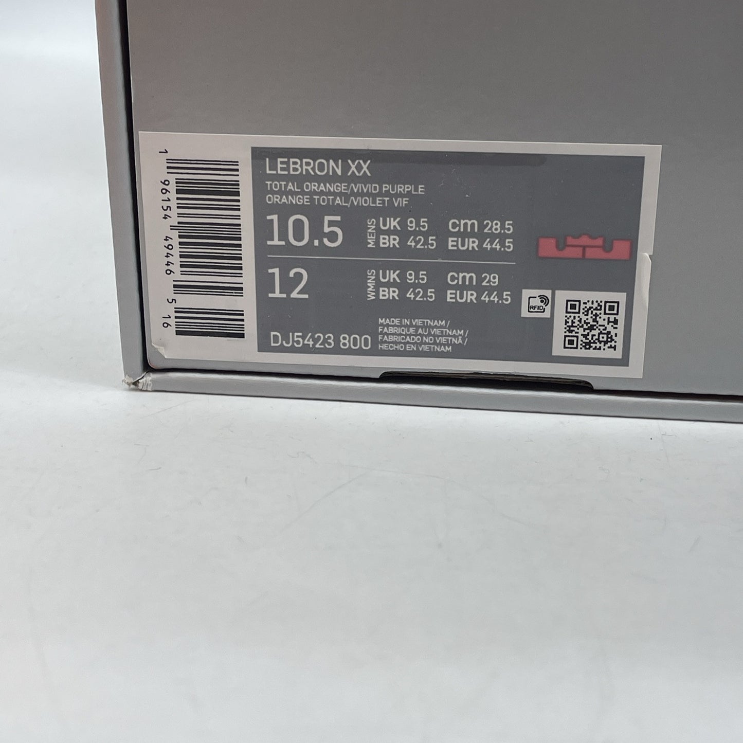 Size 10.5 - Nike LeBron 20 Chosen 1 Orange Purple Suede Leather (DJ5423-800)