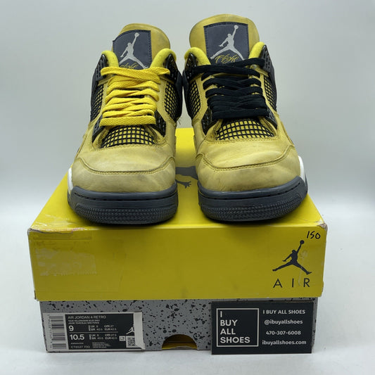 Size 9 - Jordan 4 Retro Mid Lightning Yellow Suede (CT8527-700)