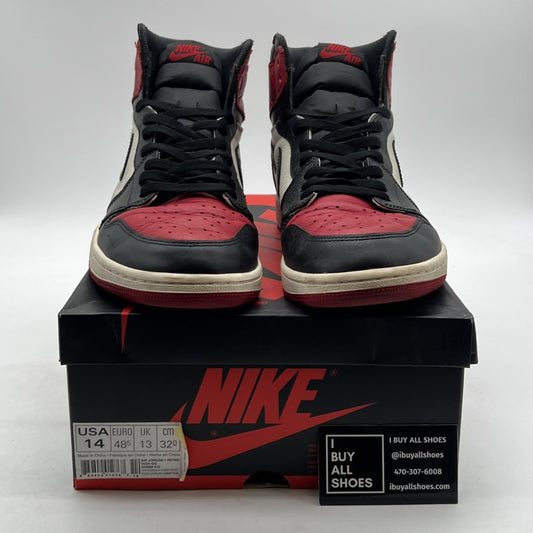 Size 14 - Air Jordan 1 Retro OG High Bred Toe (555088-610)