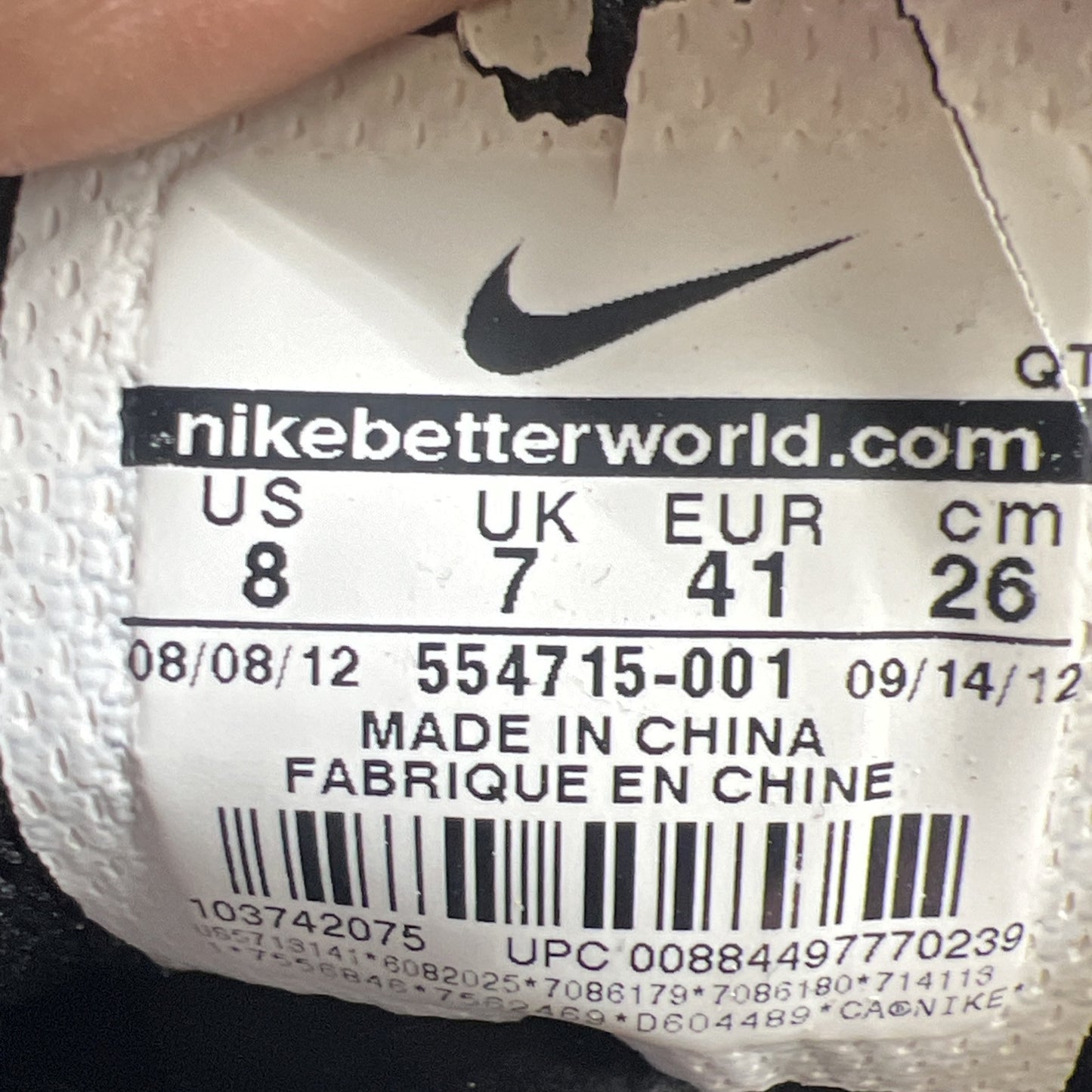 Size 8 - Nike Air Max 95 Dynamic Flywire Sneakers (554715-001)