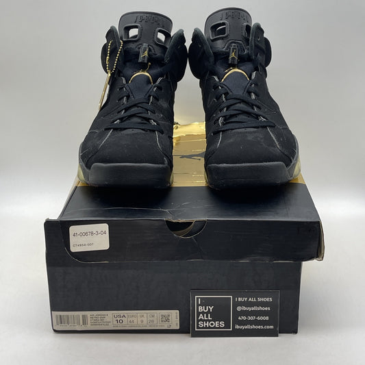 Size 10 - Jordan 6 Retro Defining Moments 2020 Black Gold Suede (CT4954-007)