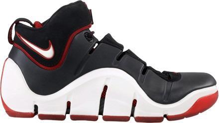 Size 12 - Nike Zoom LeBron 4 Black White Red (314647-011)