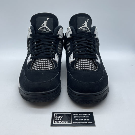 Size 13 - Air Jordan 4 Retro White Thunder Black Suede (FQ8138-001)
