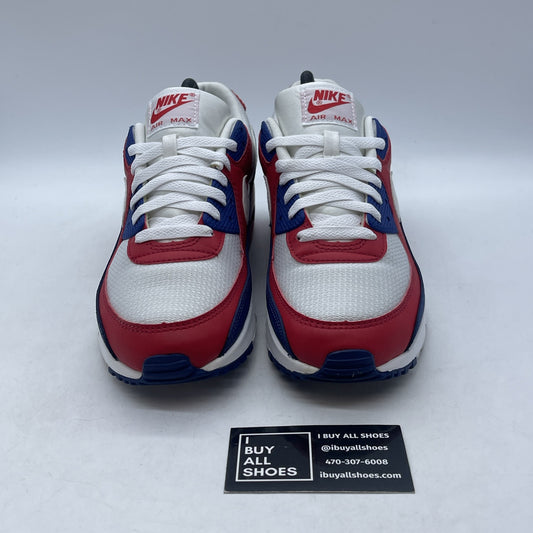 Size 9 - Nike Air Max 90 USA Blue White Red Suede Leather (CW5456-100)