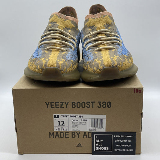 Size 12 - adidas Yeezy Boost 380 Blue Oat Non-Reflective Blue Suede (Q47306)