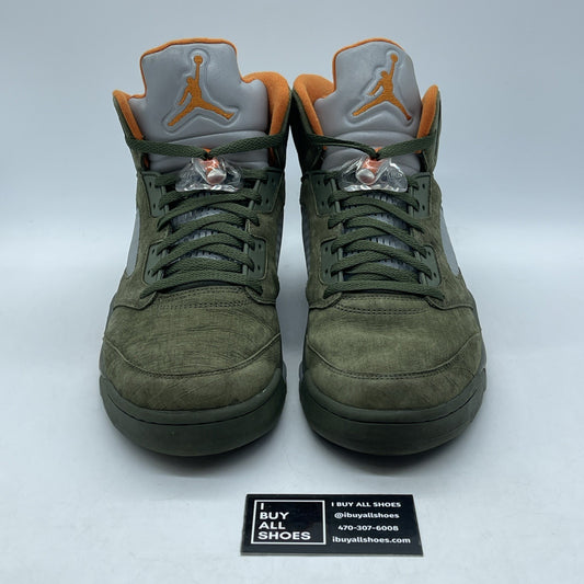 Size 13 - Air Jordan 5 Retro 2024 Olive Orange Suede (DD0587-308)