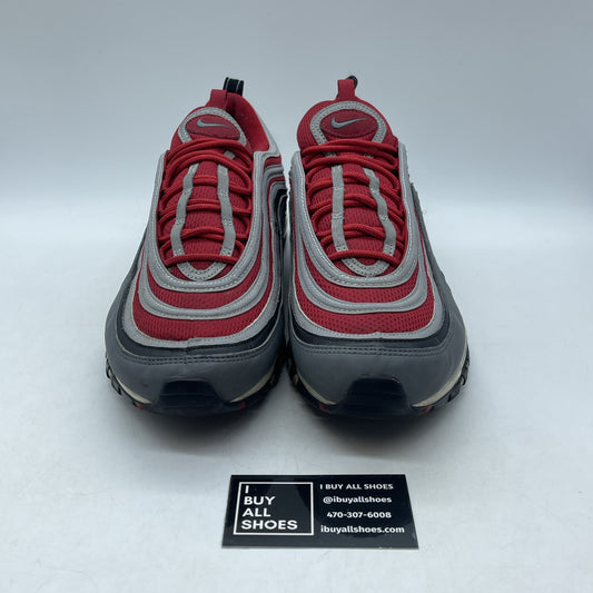Size 13 - Nike Air Max 97 Gym Red Black Grey Suede Leather (921826-007)