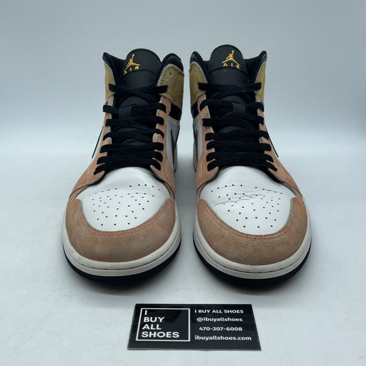 Size 12.5 - Air Jordan 1 SE Mid Flight Club Black White Suede (DX4332-800)