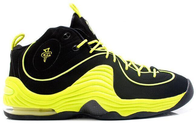 Size 13 - Nike Air Penny 2 Le Volt Green Black Suede (535600-003)