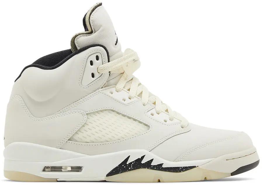 Size 11.5 - Air Jordan 5 Retro SE Sail White Tan Black Suede (FN7405-100)