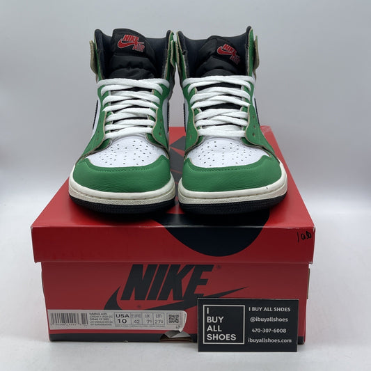 Size 10W - Air Jordan 1 Retro OG High Lucky Green White Leather (DB4612-300)