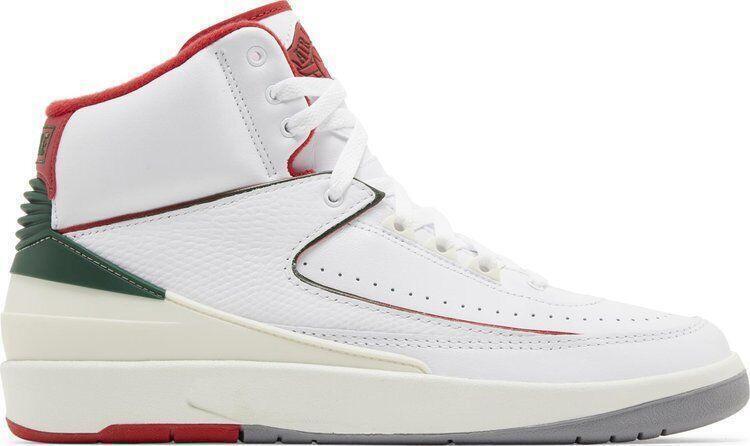 Size 10 - Air Jordan 2 Retro Origins White Green Red Leather (DR8884-101)