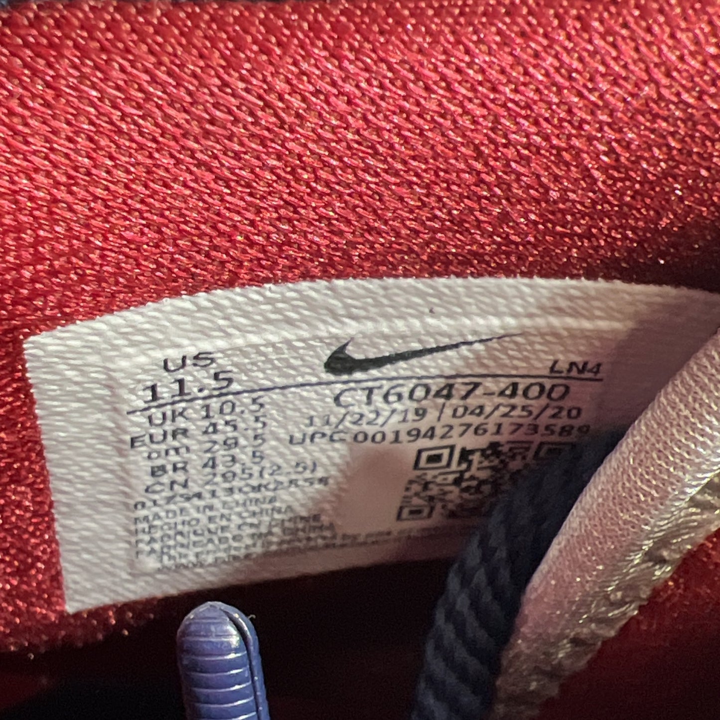 Size 11.5 - Nike LeBron 17 LeBron 4 Cold Blue Graffiti (CT6047-400)