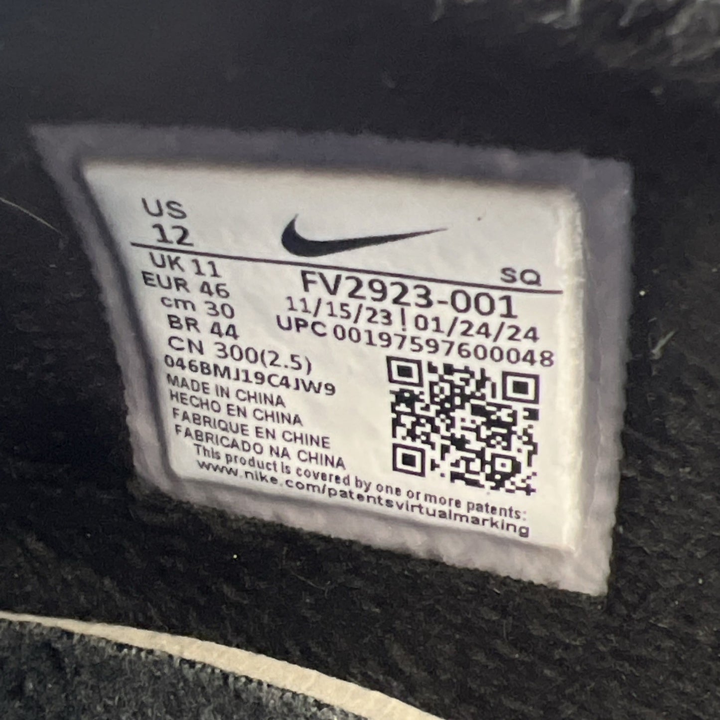 Size 12 - Nike ACG Rufus Triple Black (FV2923-001)