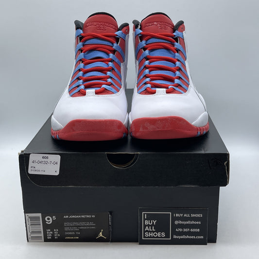Size 9.5 - Air Jordan 10 Retro City Pack - Chicago White Red (310805-114)