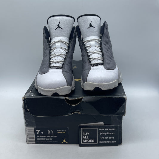 Size 7Y - Air Jordan 13 Atmospheres Grey White Black Suede Leather (884129-016)