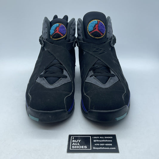 Size 13 - Jordan 8 Retro Aqua Black Grey Purple Suede (305381-025)