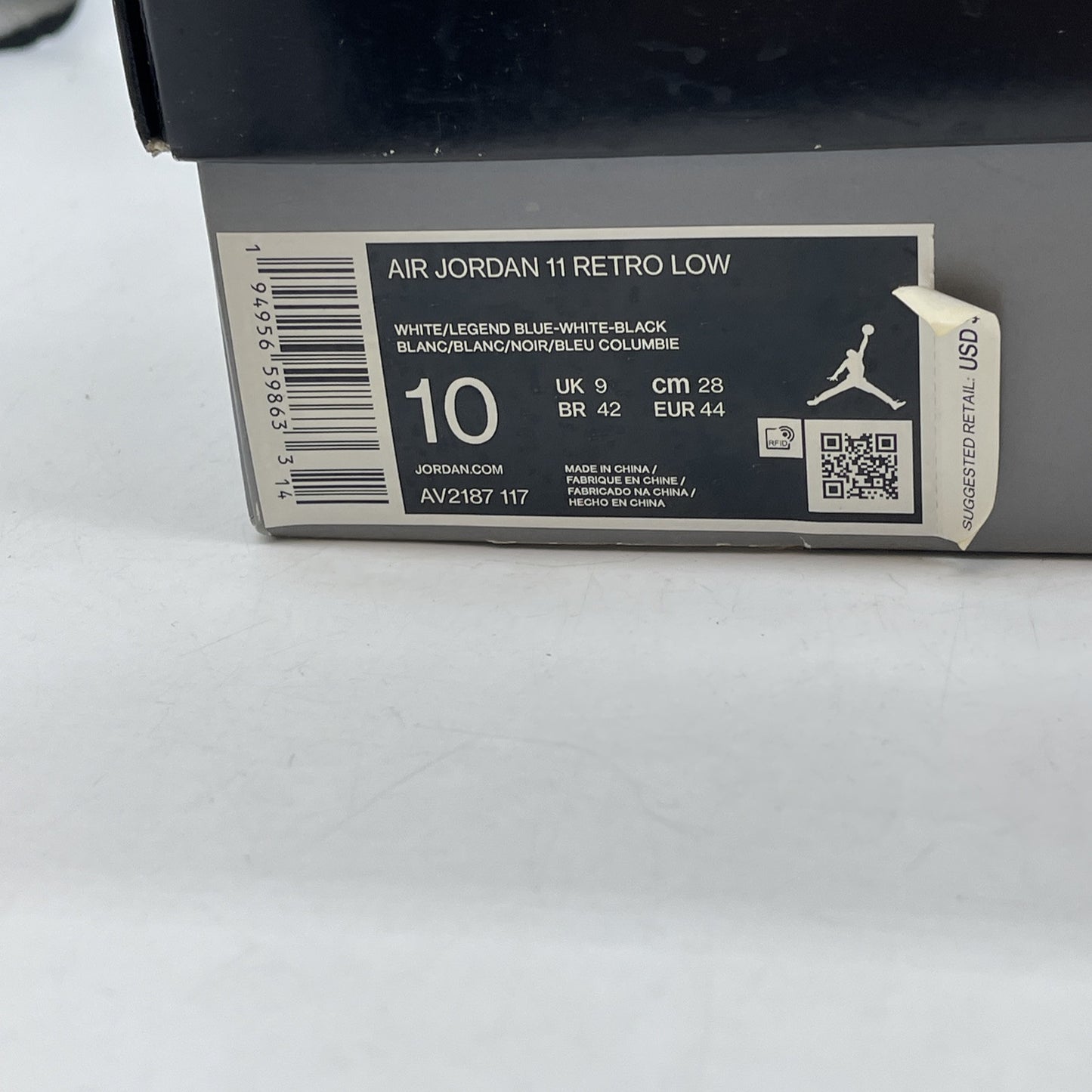 Size 10 - Jordan 11 Retro Low Legend Blue White Leather (AV2187-117)