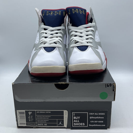 Size 9.5 - Air Jordan 7 Retro For The Love Of The Game White (304775-103)