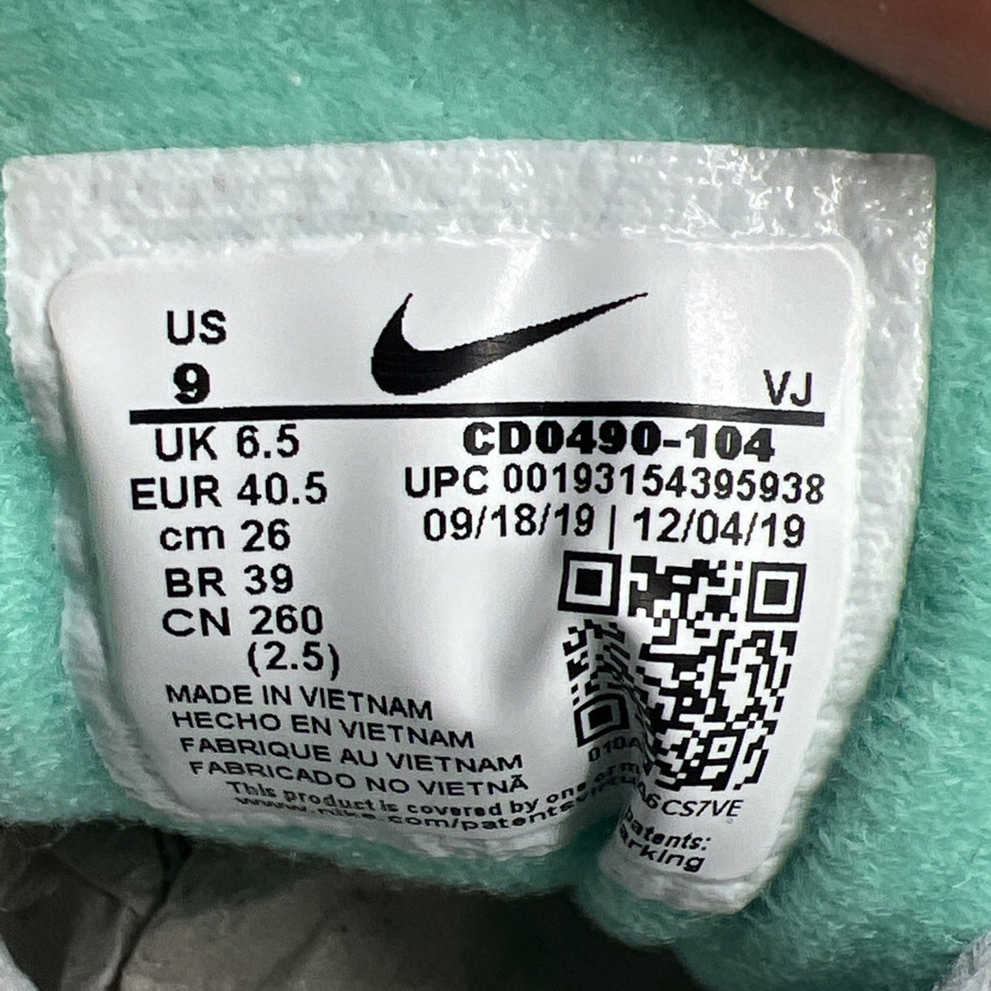 Size 9 - Nike Air Max 90 Turquoise W (CD0490-104)