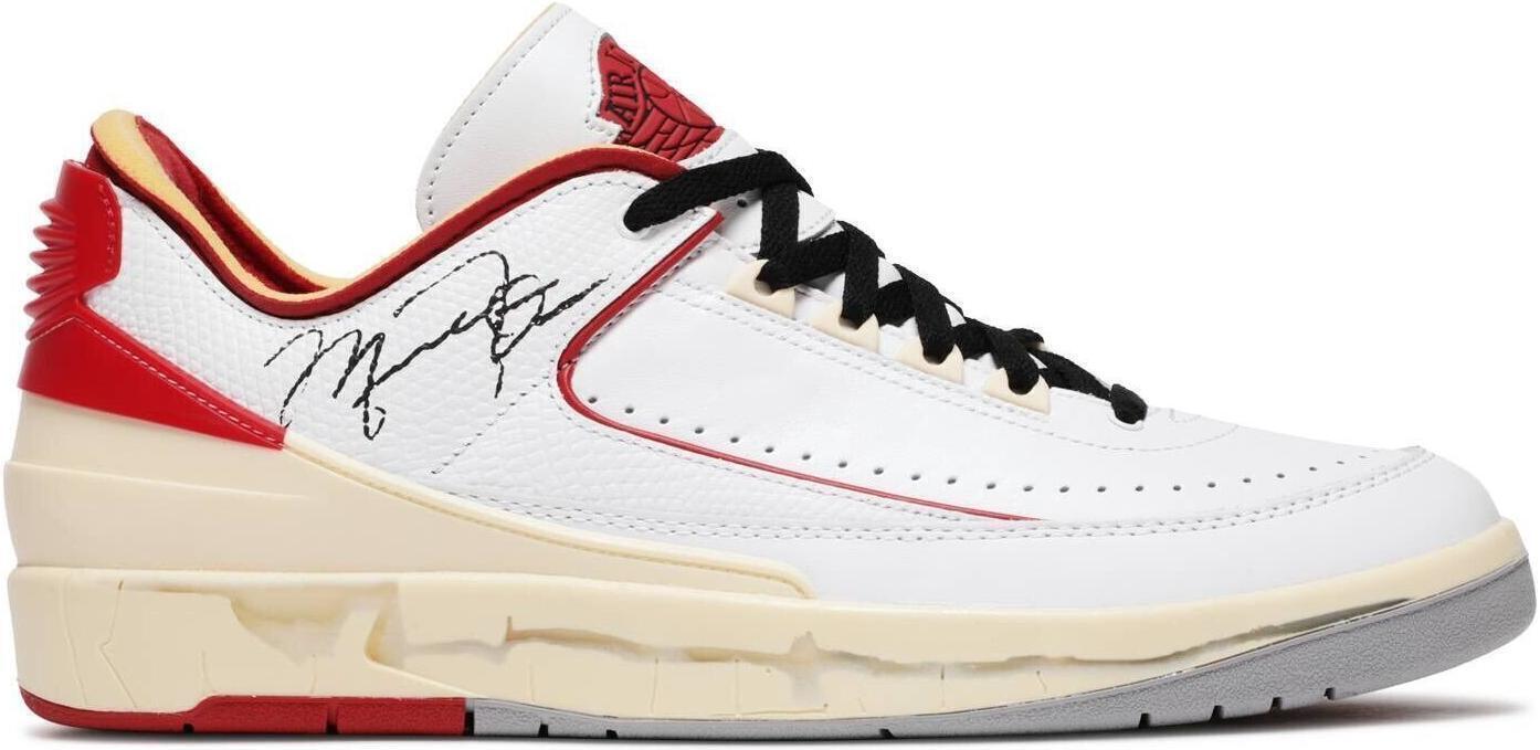Size 12.5 - Air Jordan 2 Retro Low SP Off-White Varsity Red 2021 (DJ4375-106)