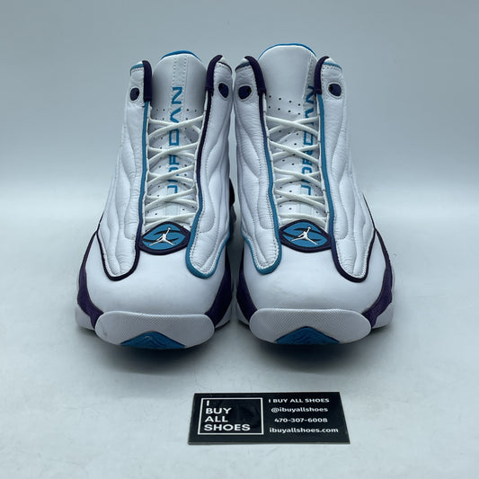Size 11 - Jordan Pro Strong Blue Lagoon White Purple Suede Leather (407285-105)