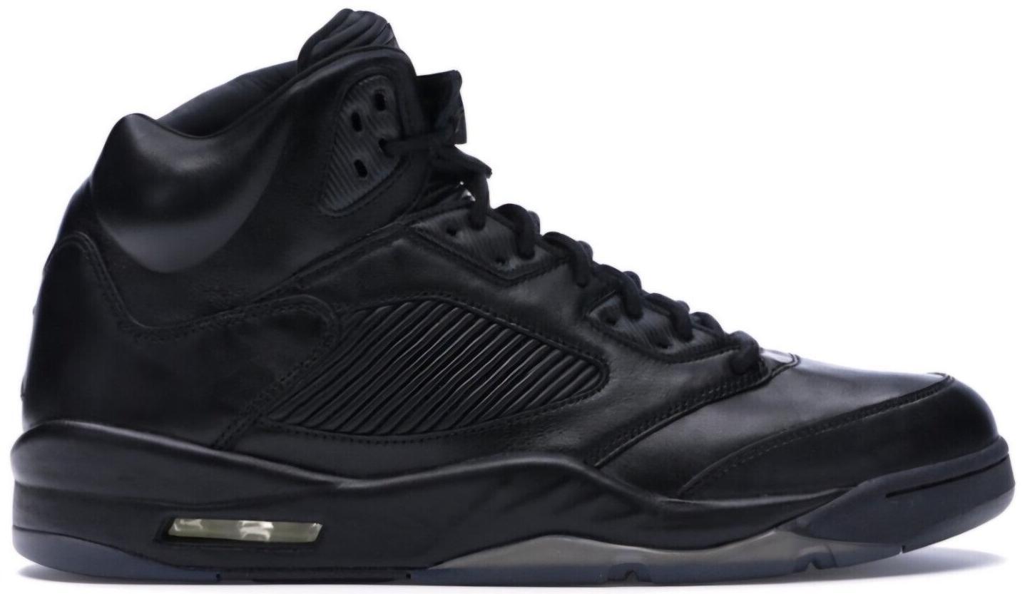Size 9.5 - Air Jordan 5 Retro Premium Triple Black (881432-010)