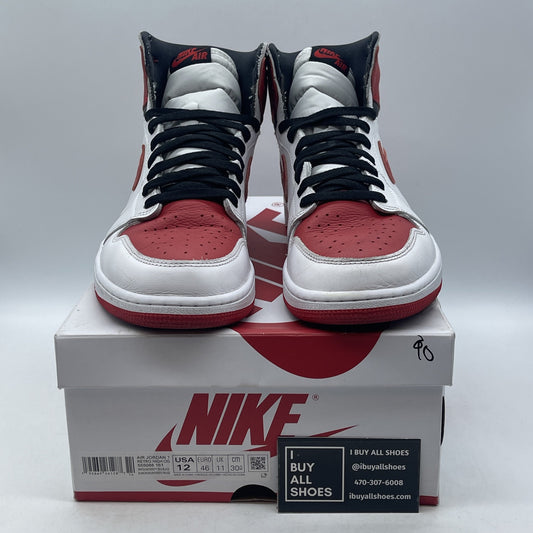Size 12 - Jordan 1 Retro OG High Heritage Red White Black Leather (555088-161)