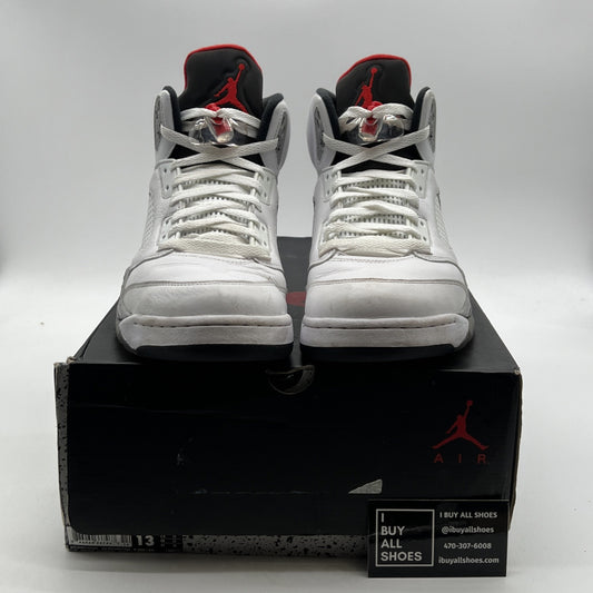 Size 13 - Air Jordan 5 Retro White Cement (136027-104)