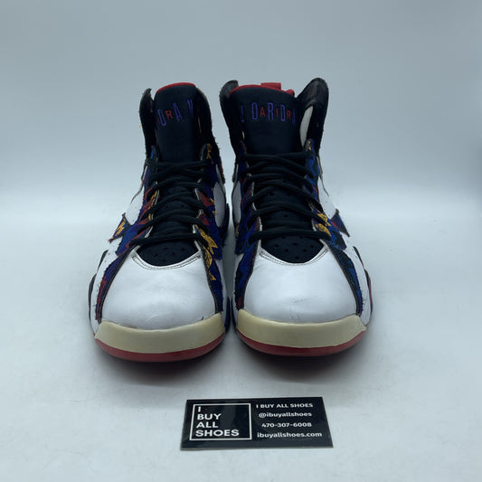 Size 11.5 - Air Jordan 7 Retro Sweater White Blue Red Suede Leather (304775-142)