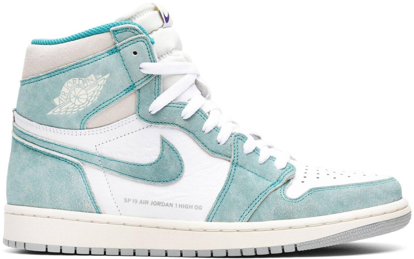 Size 9.5 - Jordan 1 Retro OG High Turbo Green Grey Suede Leather (555088-311)